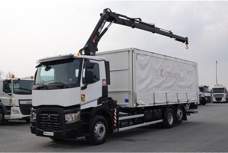 Renault C 380 / 6x2 / SKRZYNIOWY / HDS HIAB 138 B-3 WYSÓW 10,5 M / ROTAT - Curtain side truck: picture 2 Renault C 380 / 6x2 / SKRZYNIOWY / HDS HIAB 138 B-3 WYSÓW 10,5 M / ROTAT - Curtain side truck: picture 2