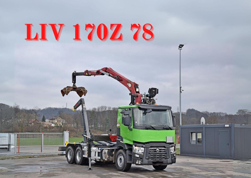 Renault C430* ABROLLKIPPER *LIV 170Z 78 * 6x4 - Hook lift truck, Crane truck: picture 1 Renault C430* ABROLLKIPPER *LIV 170Z 78 * 6x4 - Hook lift truck, Crane truck: picture 1