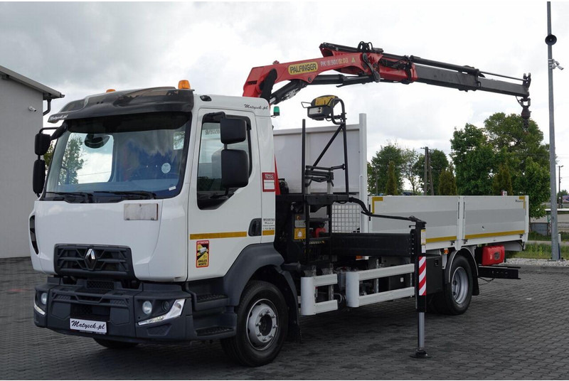 Renault D 210/  4X2 / SKRZYNIOWY 5 M + HDS PALFINGER PK 8.501 SLD A / UD - Dropside/ Flatbed truck, Crane truck: picture 2 Renault D 210/  4X2 / SKRZYNIOWY 5 M + HDS PALFINGER PK 8.501 SLD A / UD - Dropside/ Flatbed truck, Crane truck: picture 2