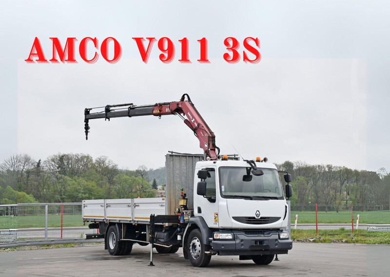 Renault MIDLUM 220 DXI *PRITSCHE 7,35m * KRAN + FUNK - Dropside/ Flatbed truck, Crane truck: picture 1 Renault MIDLUM 220 DXI *PRITSCHE 7,35m * KRAN + FUNK - Dropside/ Flatbed truck, Crane truck: picture 1