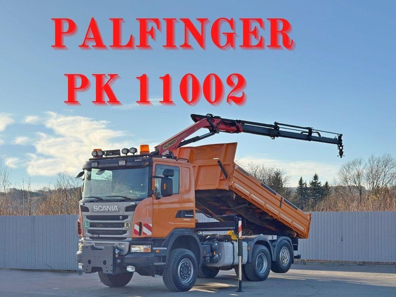 Scania G 360 * KIPPER 4,60m * PALFINGER PK 11002/ 4x4 - Tipper, Crane truck: picture 1 Scania G 360 * KIPPER 4,60m * PALFINGER PK 11002/ 4x4 - Tipper, Crane truck: picture 1