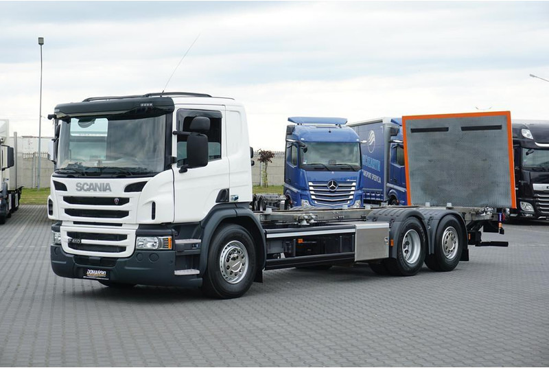 Scania P 410 / ACC / E 6 / BDF + WINDA / 7.15 , 7.45, 7.82 M / OŚ SKRĘT - Cab chassis truck: picture 2 Scania P 410 / ACC / E 6 / BDF + WINDA / 7.15 , 7.45, 7.82 M / OŚ SKRĘT - Cab chassis truck: picture 2
