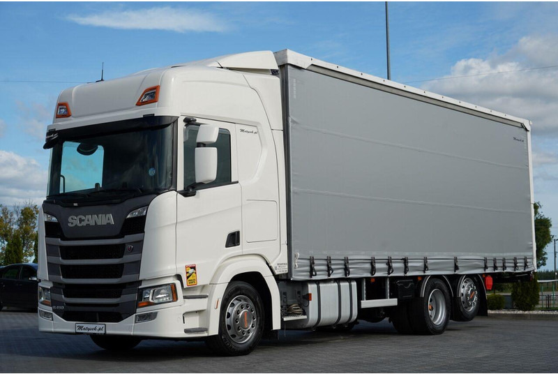 Scania R 450 / MEGA / 6x2 / FIRANKA - 8,2 m / SOLÓWKA / OŚ PODNOSZONA / - Curtain side truck: picture 1 Scania R 450 / MEGA / 6x2 / FIRANKA - 8,2 m / SOLÓWKA / OŚ PODNOSZONA / - Curtain side truck: picture 1