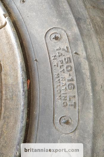 Wheel and tire package 4 x used 7.50-16 LT tyres on 6 studs rims for Toyota Dyna 300: picture 9