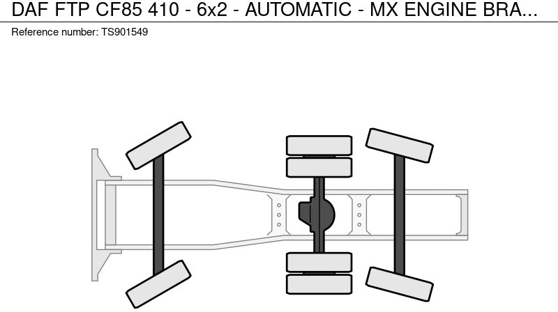 Tractor unit DAF FTP CF85 410 - 6x2 - AUTOMATIC - MX ENGINE BRAKE - NL TOP TRUCK - TUV/APK 03/2026: picture 19 Tractor unit DAF FTP CF85 410 - 6x2 - AUTOMATIC - MX ENGINE BRAKE - NL TOP TRUCK - TUV/APK 03/2026: picture 19