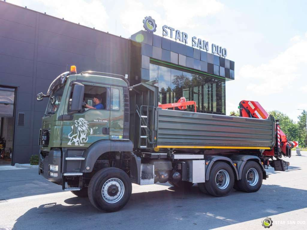 Crane truck MAN  TGS 35.480 PALFINGER PK 20002 HDS Grapple Tippe: picture 11
