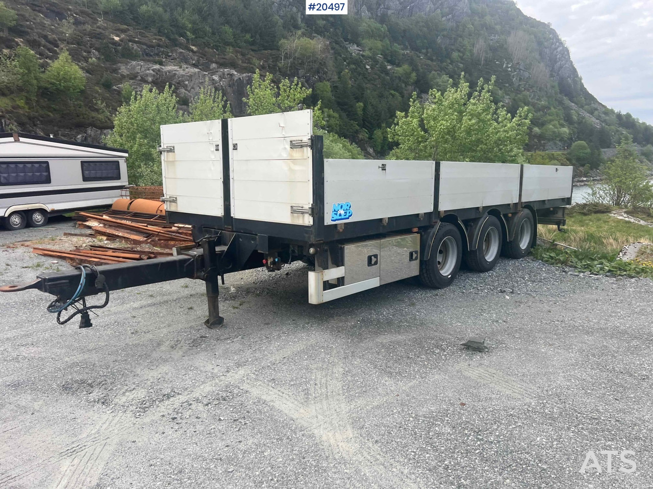 Nor-Slep 3 Akslet - Dropside/ Flatbed trailer: picture 1 Nor-Slep 3 Akslet - Dropside/ Flatbed trailer: picture 1