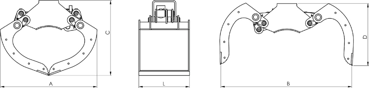 Pearced clamshell bucket BV-MR 50 SG - Clamshell bucket for Truck mounted crane: picture 3 Pearced clamshell bucket BV-MR 50 SG - Clamshell bucket for Truck mounted crane: picture 3