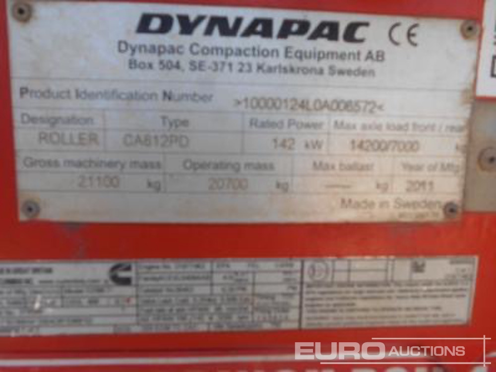2011 Dynapac CA612PD - Roller: picture 4 2011 Dynapac CA612PD - Roller: picture 4