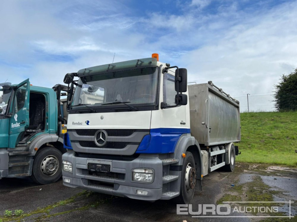 2012 Mercedes Axor 1824L 4x2, Crane, Stamps, Stainless Steel container - Tipper: picture 1 2012 Mercedes Axor 1824L 4x2, Crane, Stamps, Stainless Steel container - Tipper: picture 1