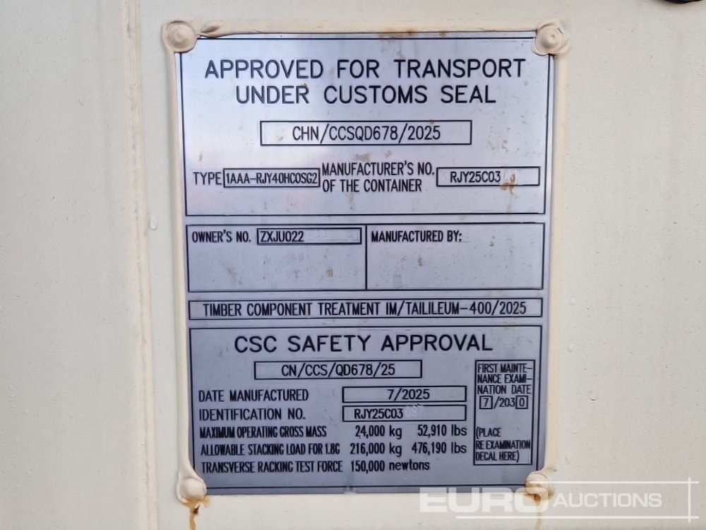 Shipping container 2025 40HC Container: picture 11