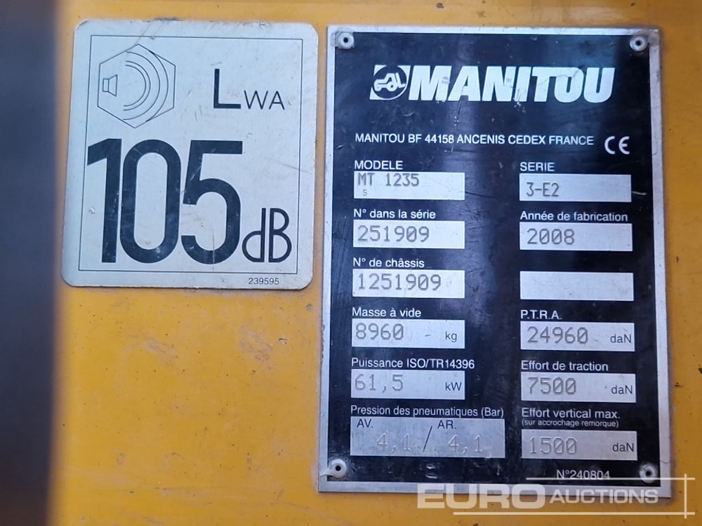 Telescopic handler Manitou MT1235S: picture 33