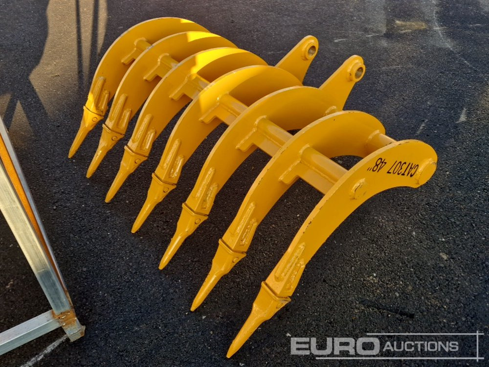 Unused 2025 48" Rake to suit CAT 305 - Bucket: picture 1 Unused 2025 48" Rake to suit CAT 305 - Bucket: picture 1