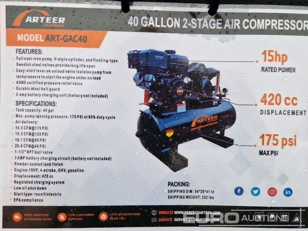 Air compressor Unused 2025 Arteer ART-GAC40: picture 11