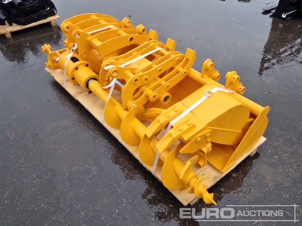 Unused 2025 GIYI QTY (8) CAT 301 Excavator Attachment, Rake, Ripper, Grabber, 12” Auger, 16” Auger, 8” Digging Bucket, 24”, 32” Ditching Bucket - Bucket: picture 5 Unused 2025 GIYI QTY (8) CAT 301 Excavator Attachment, Rake, Ripper, Grabber, 12” Auger, 16” Auger, 8” Digging Bucket, 24”, 32” Ditching Bucket - Bucket: picture 5