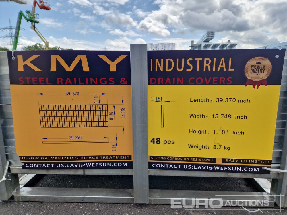 Unused 2025 KMY INDUSTRIAL Steel Grating, Unused Hot-Dip Galvanized Steel Grating, L39.370*W15.748*H1.18", Designed To Allow Water Flow While Providing Safe & Stable Ground Coverage - Construction container: picture 5 Unused 2025 KMY INDUSTRIAL Steel Grating, Unused Hot-Dip Galvanized Steel Grating, L39.370*W15.748*H1.18", Designed To Allow Water Flow While Providing Safe & Stable Ground Coverage - Construction container: picture 5
