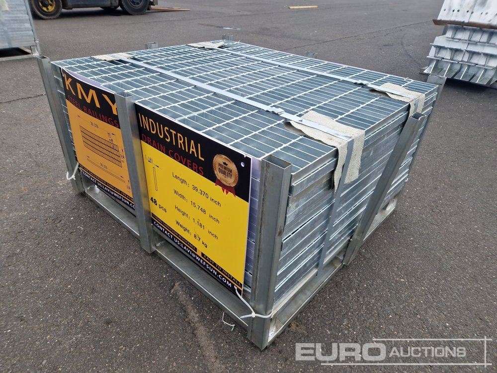 Unused 2025 KMY INDUSTRIAL Steel Grating, Unused Hot-Dip Galvanized Steel Grating, L39.370*W15.748*H1.18", Designed To Allow Water Flow While Providing Safe & Stable Ground Coverage - Construction container: picture 1 Unused 2025 KMY INDUSTRIAL Steel Grating, Unused Hot-Dip Galvanized Steel Grating, L39.370*W15.748*H1.18", Designed To Allow Water Flow While Providing Safe & Stable Ground Coverage - Construction container: picture 1