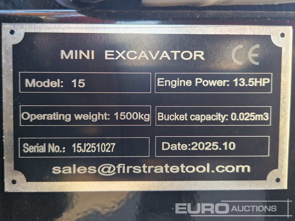 Unused 2025 Miva VA15 - Mini excavator: picture 1 Unused 2025 Miva VA15 - Mini excavator: picture 1