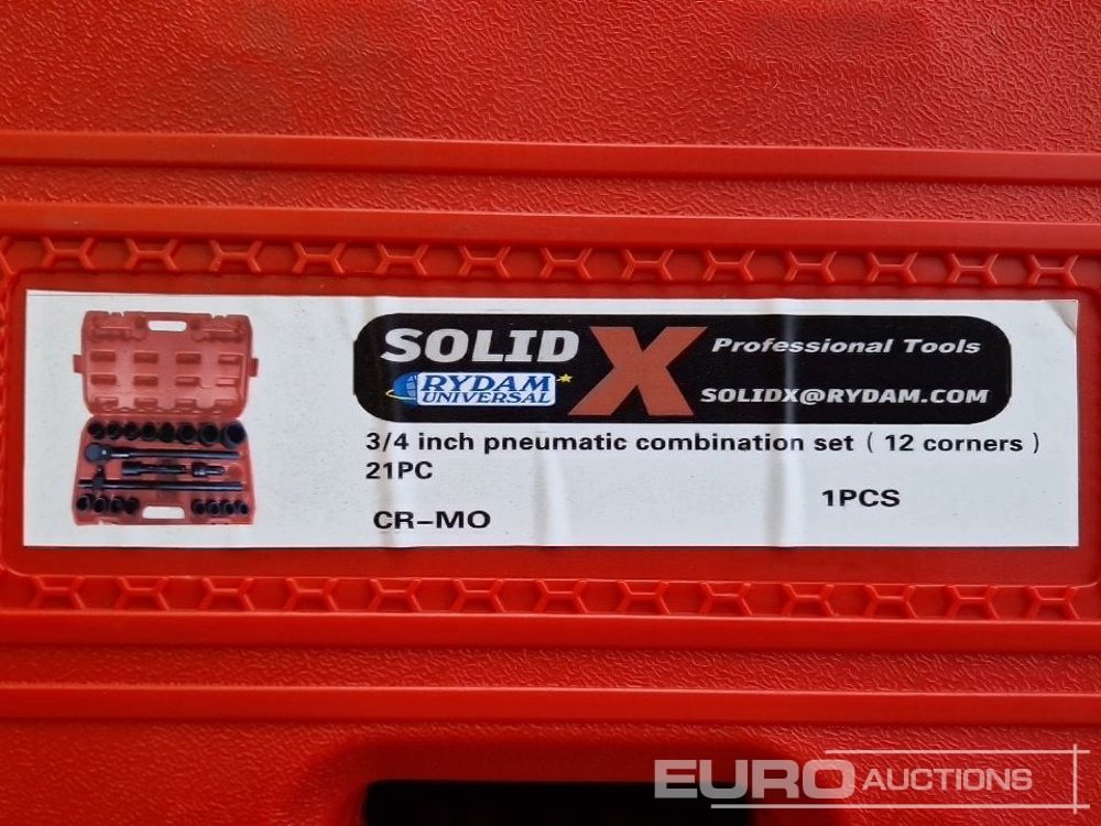 Unused Solid X Impact 3/4" Drive 21 Piece 12 Corner Socket Set - Garage equipment: picture 5 Unused Solid X Impact 3/4" Drive 21 Piece 12 Corner Socket Set - Garage equipment: picture 5