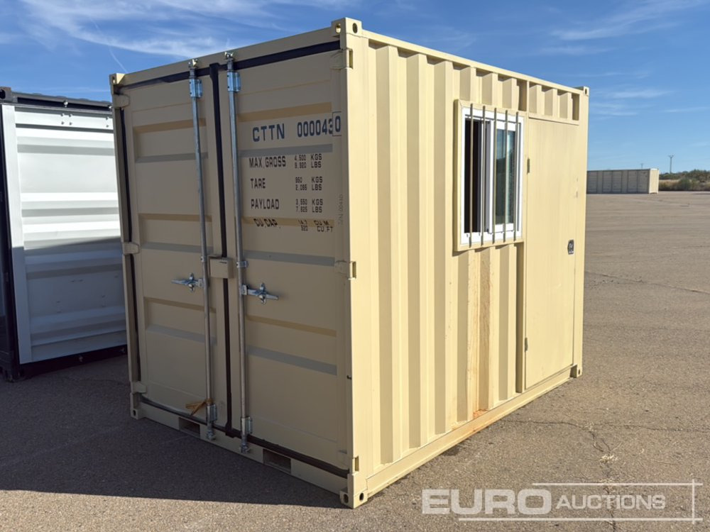 10.2ft Mini Container, Single Walk Door, Look Box, Window, Fork Pockets / Contenedor - Shipping container: picture 1 10.2ft Mini Container, Single Walk Door, Look Box, Window, Fork Pockets / Contenedor - Shipping container: picture 1