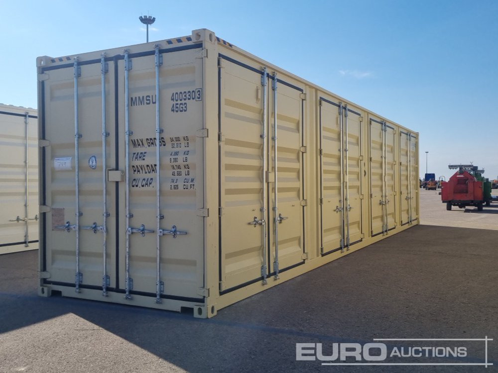 2025 40' HC Container, 8' Wide, 9' 6" High, Lock Box, Fork Pockets, Four Doors On The Side - Shipping container: picture 1 2025 40' HC Container, 8' Wide, 9' 6" High, Lock Box, Fork Pockets, Four Doors On The Side - Shipping container: picture 1