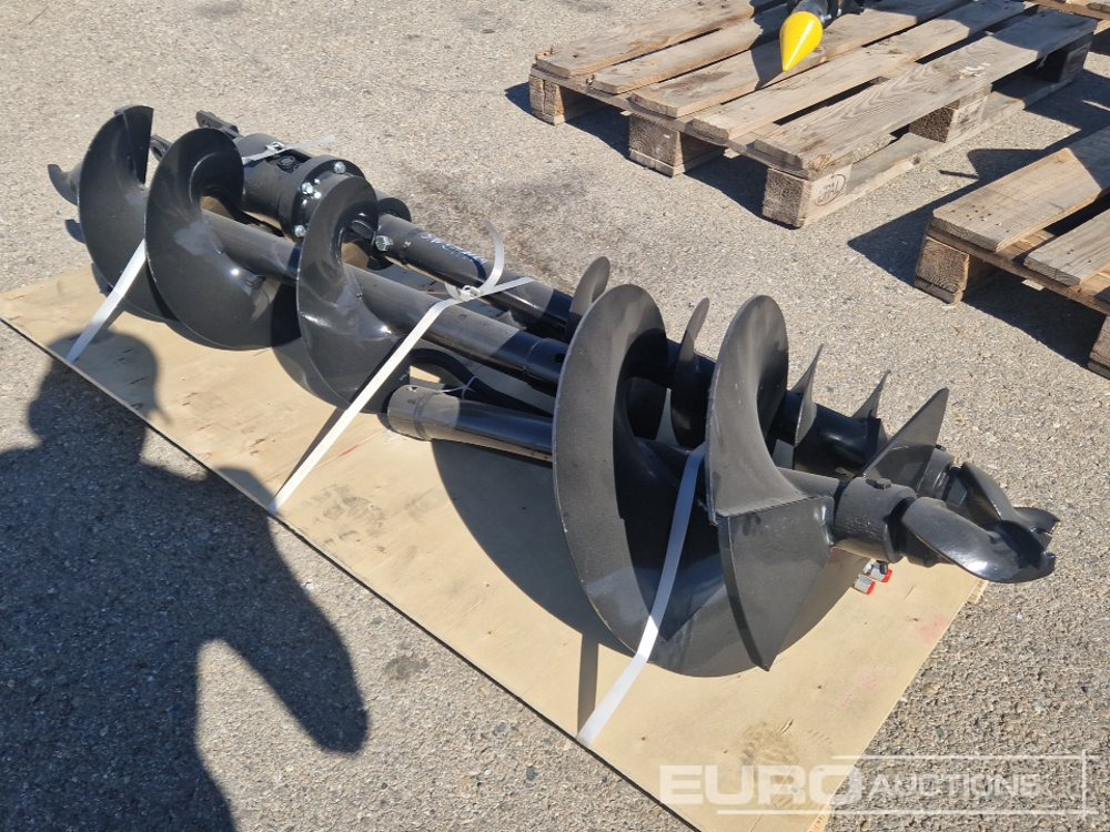 Unused 2025 Captok Auger, Qty (3 of) Auger 8", With 12"/16" Auger Rod to suit 1-2 Ton Excavator - Auger: picture 1 Unused 2025 Captok Auger, Qty (3 of) Auger 8", With 12"/16" Auger Rod to suit 1-2 Ton Excavator - Auger: picture 1