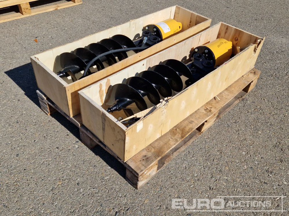 Unused KV200 Auger to suit Mini Excavator (2 of) / Ahoyador (2 of) - Auger for Mini excavator: picture 1 Unused KV200 Auger to suit Mini Excavator (2 of) / Ahoyador (2 of) - Auger for Mini excavator: picture 1