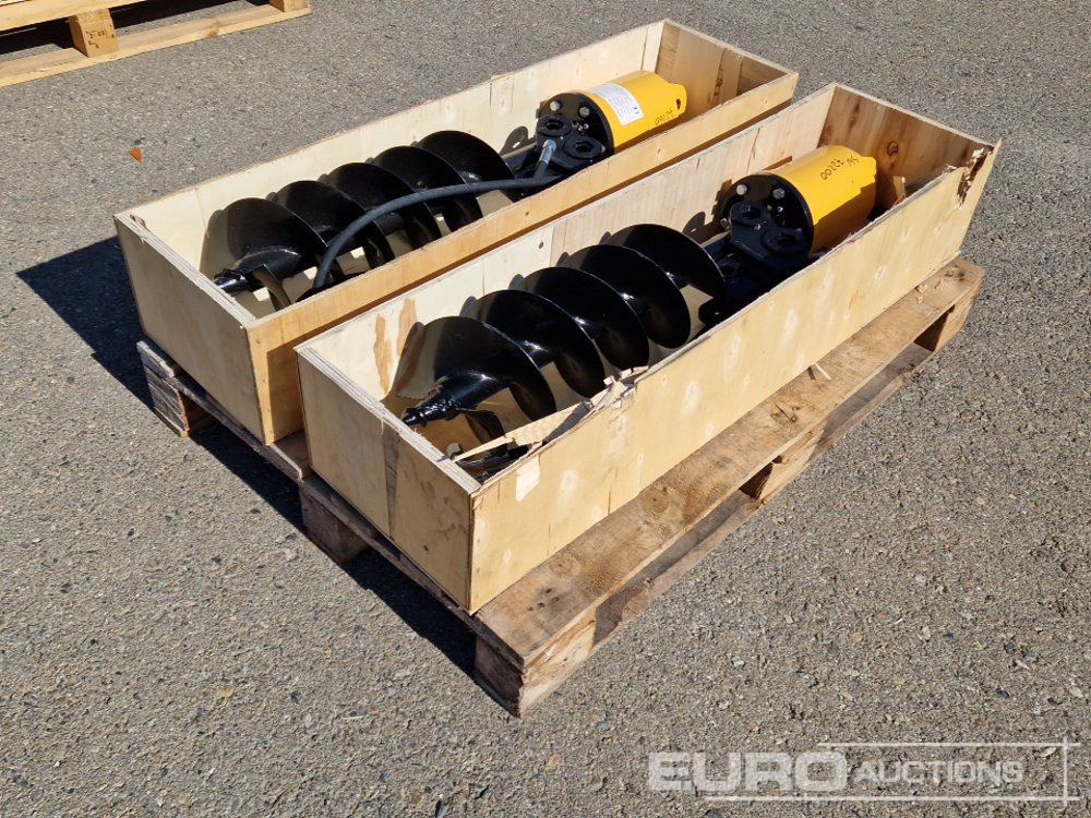 Unused KV200 Auger to suit Mini Excavator (2 of) / Ahoyador (2 of) - Auger for Mini excavator: picture 1 Unused KV200 Auger to suit Mini Excavator (2 of) / Ahoyador (2 of) - Auger for Mini excavator: picture 1