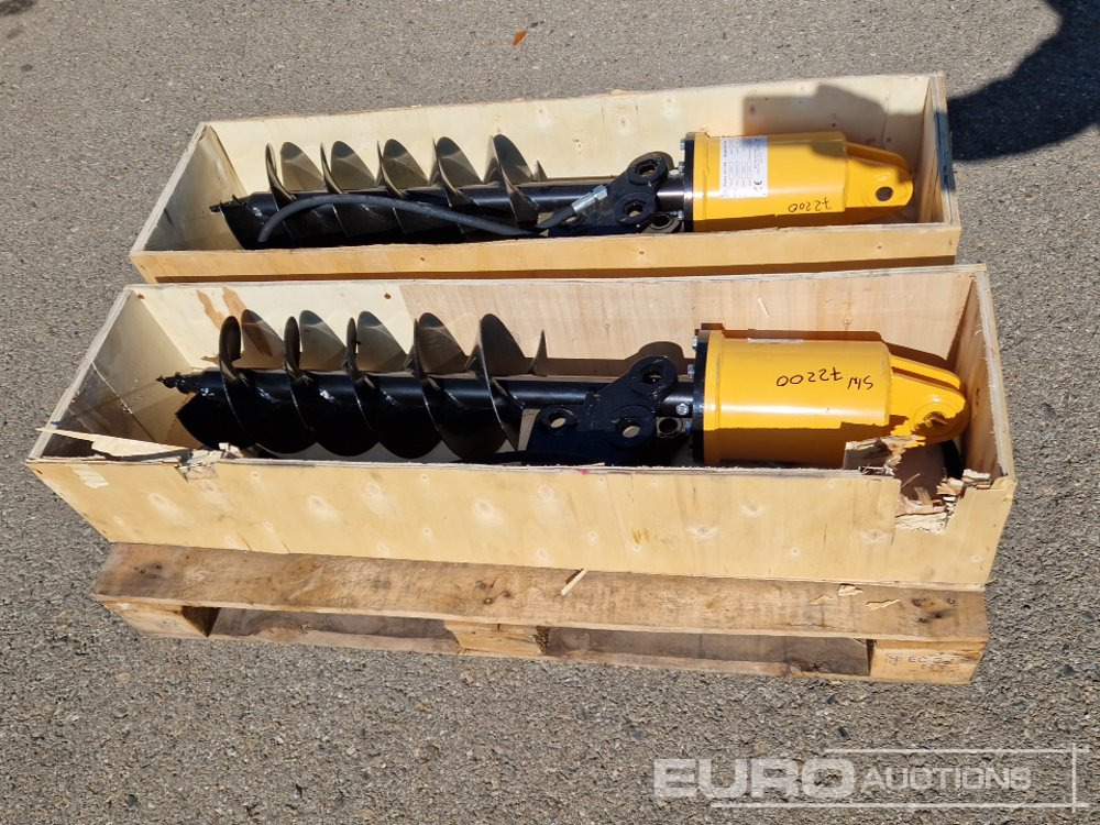 Unused KV200 Auger to suit Mini Excavator (2 of) / Ahoyador (2 of) - Auger for Mini excavator: picture 2 Unused KV200 Auger to suit Mini Excavator (2 of) / Ahoyador (2 of) - Auger for Mini excavator: picture 2