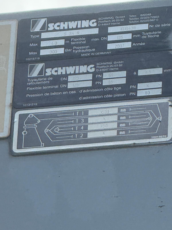 Concrete pump truck Pompe à béton Schwing 34m avec cabine Mercedes Benz Actros CT-062-WL Année 2008: picture 11 Concrete pump truck Pompe à béton Schwing 34m avec cabine Mercedes Benz Actros CT-062-WL Année 2008: picture 11