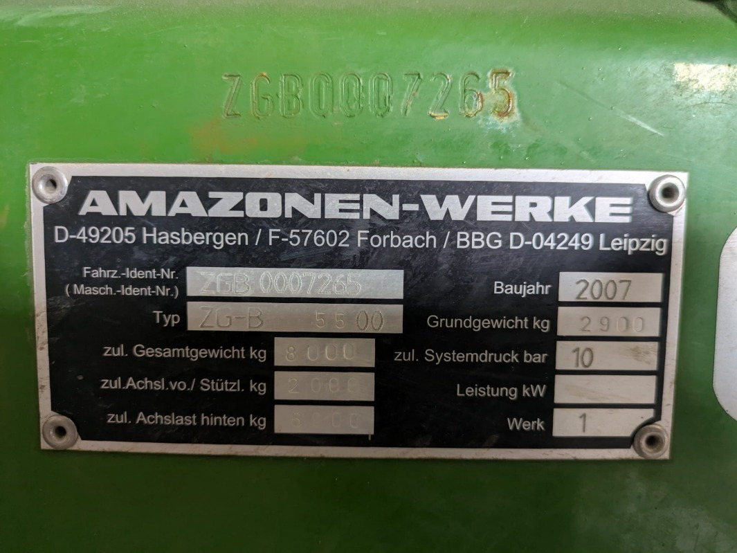 Amazone ZGB 5500 - Sprayer: picture 4 Amazone ZGB 5500 - Sprayer: picture 4