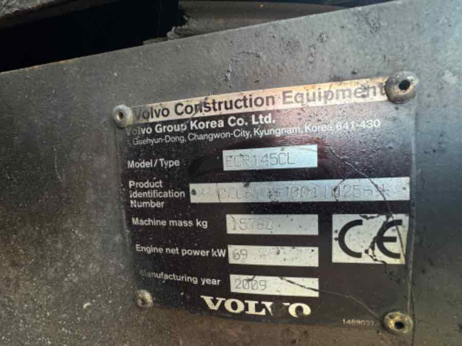 VOLVO CONSTRUCTION EXCAVATOR ECR145 ** FOR PARTS ** - Crawler excavator: picture 3 VOLVO CONSTRUCTION EXCAVATOR ECR145 ** FOR PARTS ** - Crawler excavator: picture 3