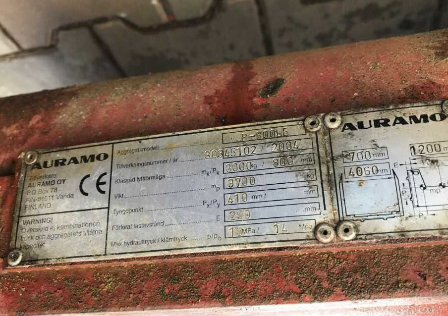 Auramo P-800LE - Clamp for Forklift: picture 4 Auramo P-800LE - Clamp for Forklift: picture 4