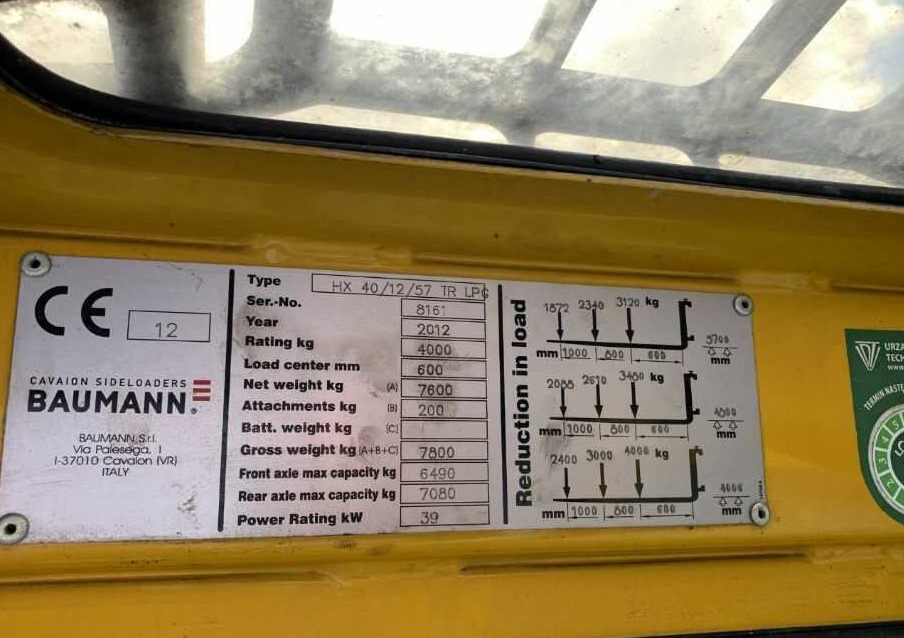 Baumann HX40/12/57TR - Side loader: picture 4 Baumann HX40/12/57TR - Side loader: picture 4