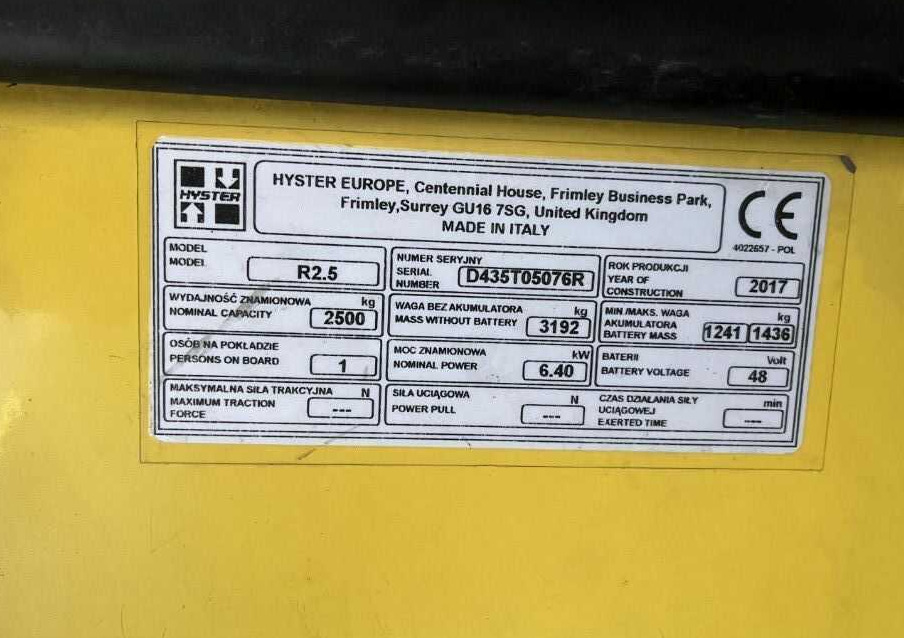 Hyster R2.5 - Reach truck: picture 4 Hyster R2.5 - Reach truck: picture 4