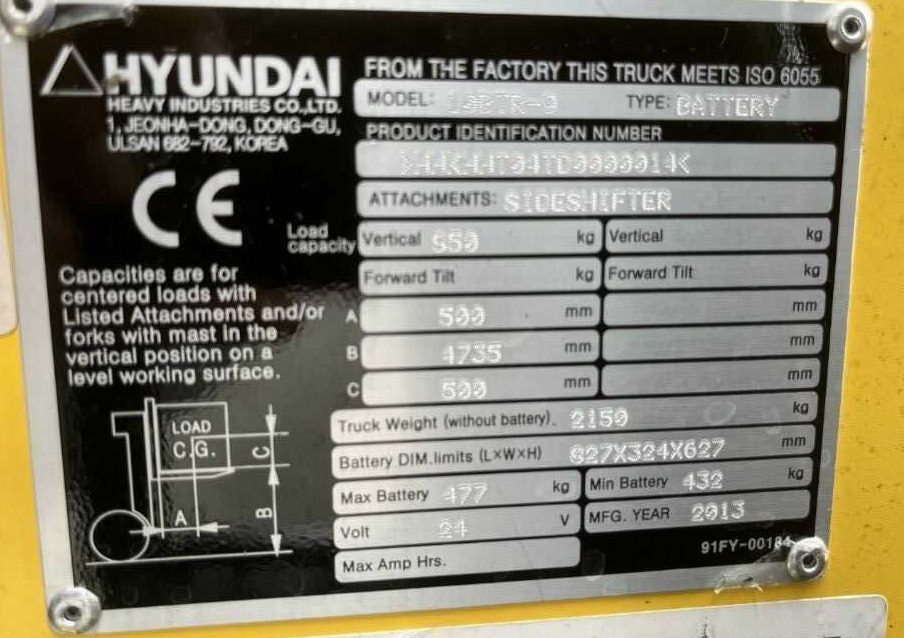 Hyundai 10BTR-9 - Electric forklift: picture 4 Hyundai 10BTR-9 - Electric forklift: picture 4