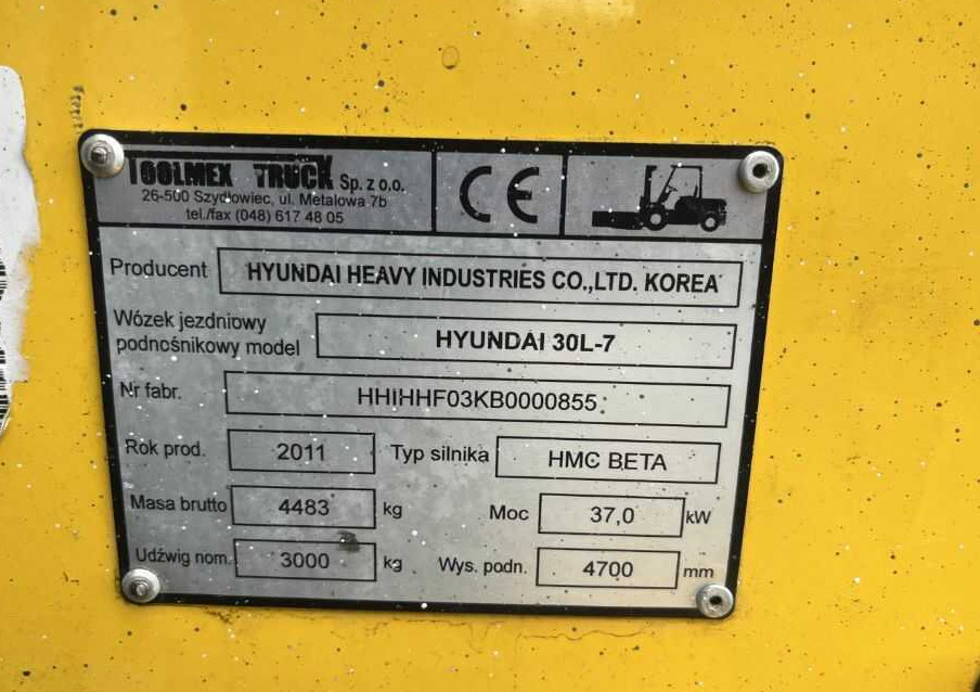 Hyundai 30L-7 - LPG forklift: picture 4 Hyundai 30L-7 - LPG forklift: picture 4