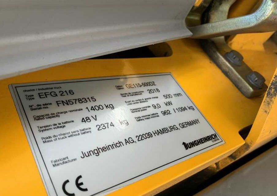 Jungheinrich EFG216 - Electric forklift: picture 4 Jungheinrich EFG216 - Electric forklift: picture 4