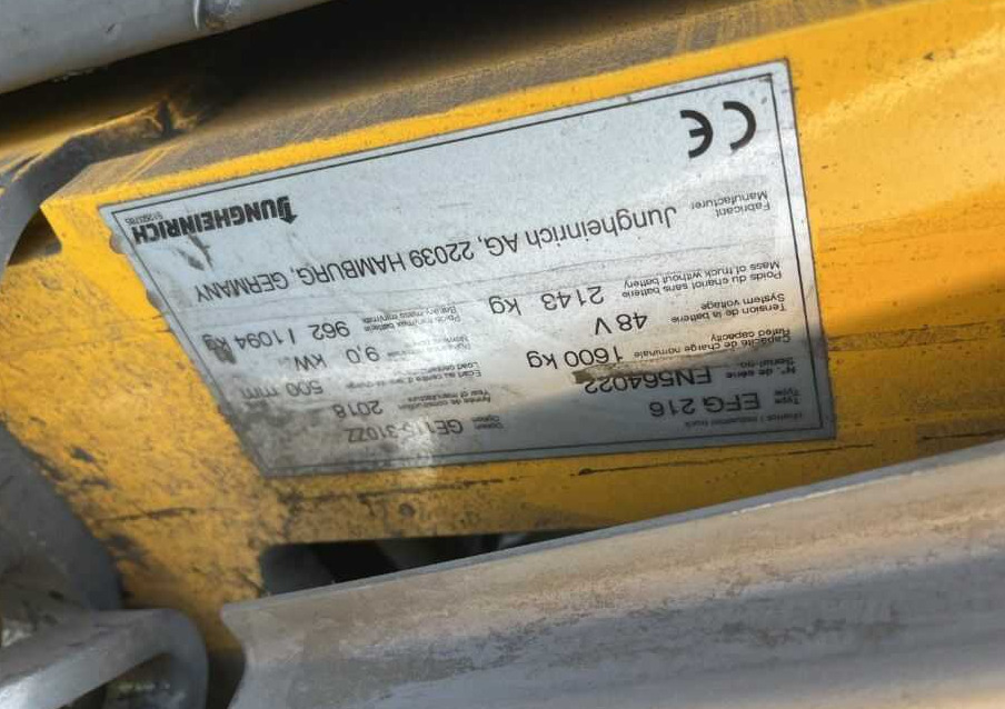 Jungheinrich EFG216 - Electric forklift: picture 4 Jungheinrich EFG216 - Electric forklift: picture 4