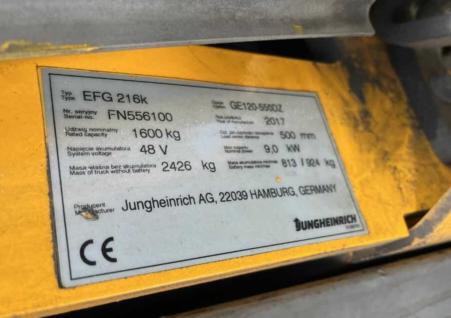 Jungheinrich EFG216k - Electric forklift: picture 4 Jungheinrich EFG216k - Electric forklift: picture 4