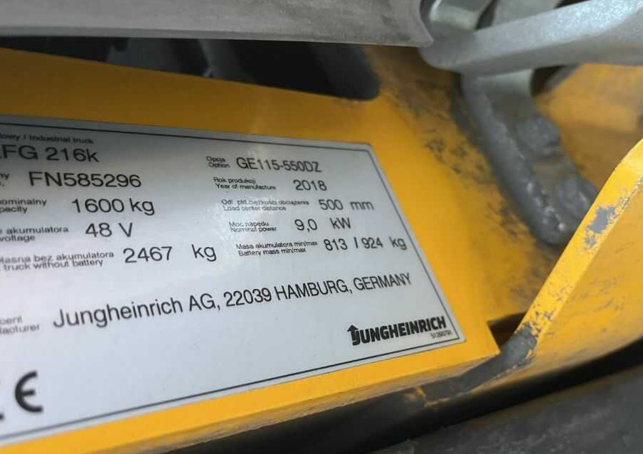 Jungheinrich EFG216k - Electric forklift: picture 4 Jungheinrich EFG216k - Electric forklift: picture 4