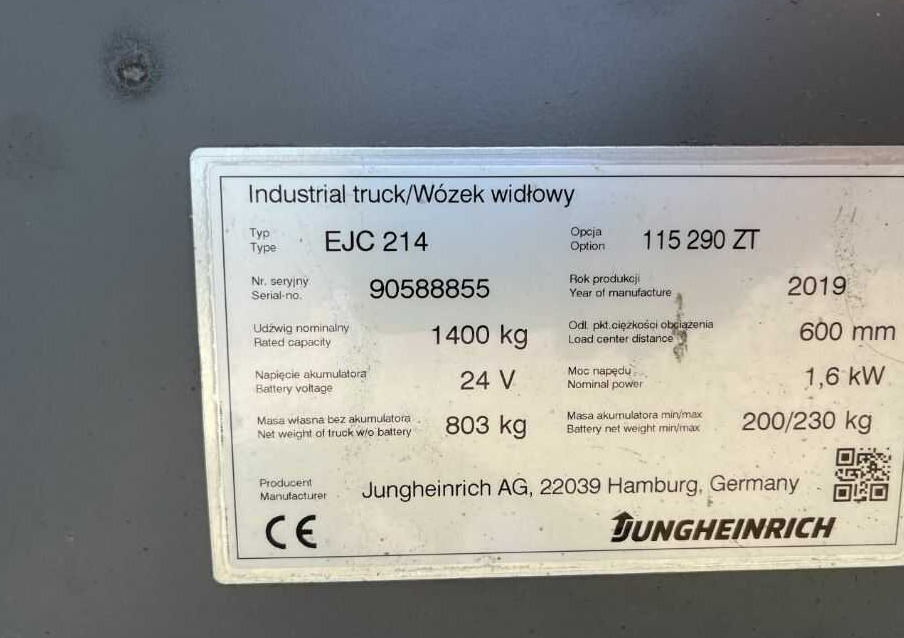Jungheinrich EJC214 - Stacker: picture 4 Jungheinrich EJC214 - Stacker: picture 4