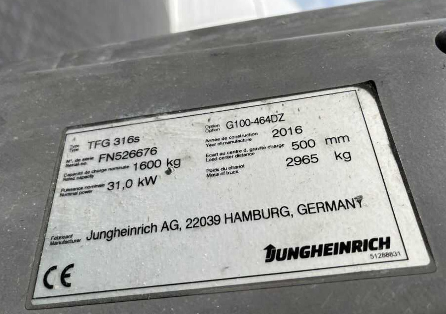 Jungheinrich TFG316s - LPG forklift: picture 4 Jungheinrich TFG316s - LPG forklift: picture 4