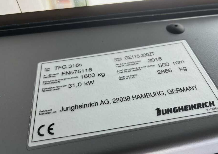 Jungheinrich TFG316s - LPG forklift: picture 4 Jungheinrich TFG316s - LPG forklift: picture 4