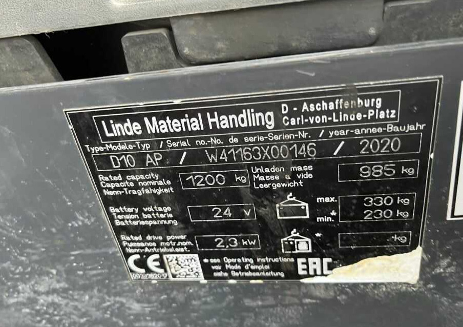 Linde D10AP - Stacker: picture 4 Linde D10AP - Stacker: picture 4