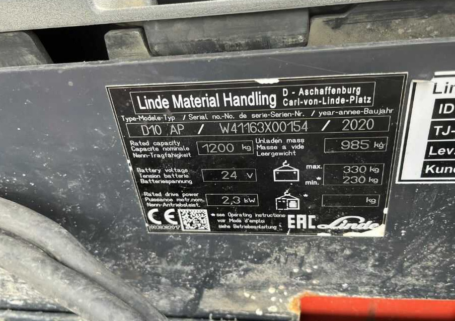 Linde D10AP - Stacker: picture 4 Linde D10AP - Stacker: picture 4