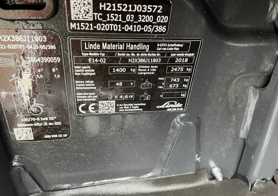 Linde E14-02 - Electric forklift: picture 4 Linde E14-02 - Electric forklift: picture 4