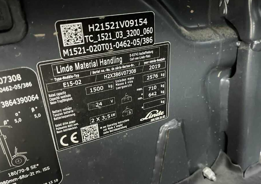 Linde E15-01 - Electric forklift: picture 1 Linde E15-01 - Electric forklift: picture 1