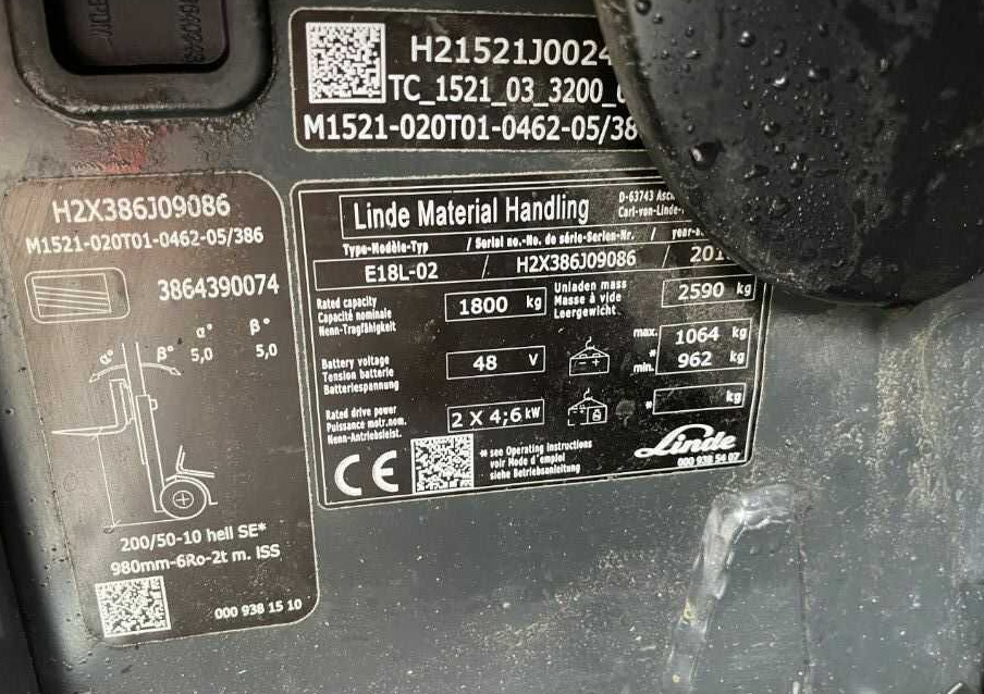Linde E18L-02 - Electric forklift: picture 4 Linde E18L-02 - Electric forklift: picture 4