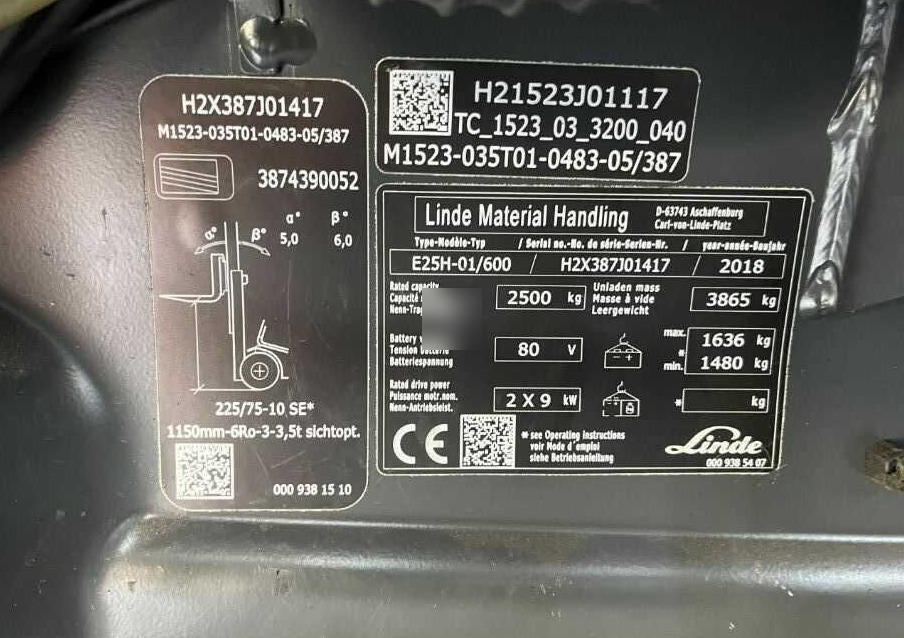 Linde E25H-01/600 - Electric forklift: picture 4 Linde E25H-01/600 - Electric forklift: picture 4